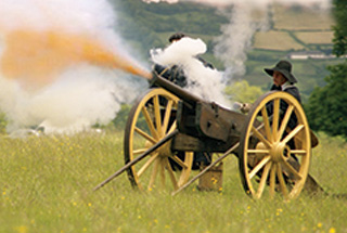 cannon firing